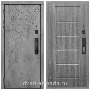 Входные двери с двумя петлями, Дверь входная Армада Квадро МДФ 16 мм Kaadas K9 / МДФ 16 мм ФЛ-39 Дуб Филадельфия графит
