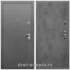 Левые входные двери, Дверь входная Армада Оптима Антик серебро / МДФ 10 мм ФЛ-291 Бетон темный