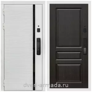 Входные двери МДФ с двух сторон, Умная входная смарт-дверь Армада Каскад WHITE МДФ 10 мм Kaadas K9 / МДФ 16 мм ФЛ-243 Венге