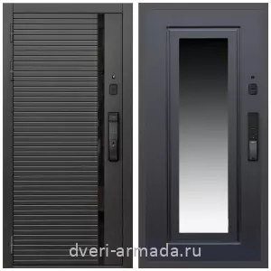 Современные входные двери, Умная входная смарт-дверь Армада Каскад BLACK МДФ 10 мм Kaadas K9 / МДФ 16 мм ФЛЗ-120 Венге