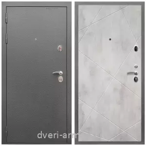 Левые входные двери, Дверь входная Армада Оптима Антик серебро / МДФ 10 мм ФЛ-291 Бетон светлый