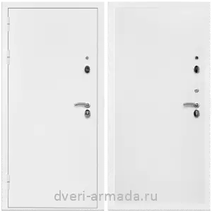 Левые входные двери, Дверь входная Армада Оптима Белая шагрень / МДФ 10 мм Гладкая Белый матовый