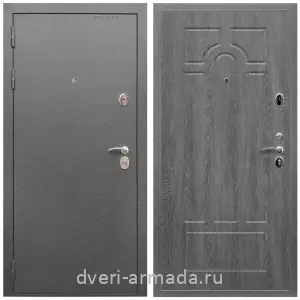 Двери оптом, Металлическая дверь входная Армада Оптима Антик серебро / МДФ 6 мм ФЛ-58 Дуб Филадельфия графит