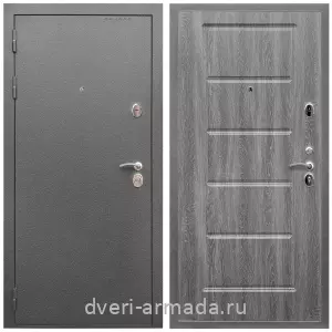 Офисные, Дверь входная Армада Оптима Антик серебро / МДФ 16 мм ФЛ-39 Дуб Филадельфия графит