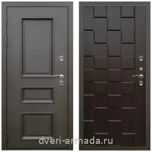Тамбурные двери, Дверь входная уличная в дом Армада Фаренгейт / МДФ 16 мм ОЛ-39 Эковенге для загородного дома