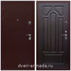 Входные двери МДФ для офиса, Дверь входная Армада Люкс Антик медь / МДФ 16 мм ФЛ-58 Венге