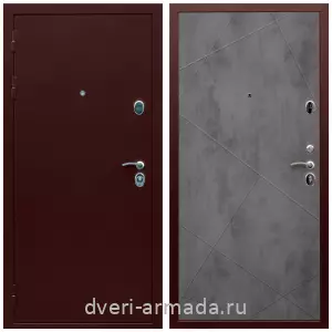 Недорогие, Дверь входная Армада Люкс Антик медь / МДФ 10 мм ФЛ-291 Бетон темный одностворчатая в офис