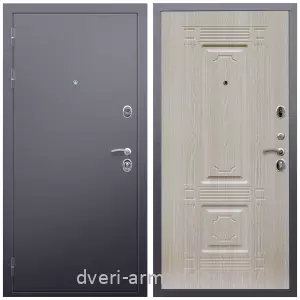 Входные двери 2050 мм, Дверь входная Армада Люкс Антик серебро / МДФ 16 мм ФЛ-2 Дуб белёный