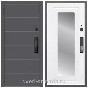 Входные двери с двумя петлями, Дверь входная Армада Роуд МДФ 10 мм Kaadas K9 / МДФ 16 мм ФЛЗ-120 Ясень белый