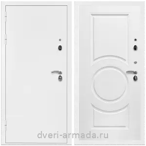 Антивандальные, Антивандальная металлическая  дверь входная Армада Оптима Белая шагрень / МДФ 16 мм МС-100 Белый матовый