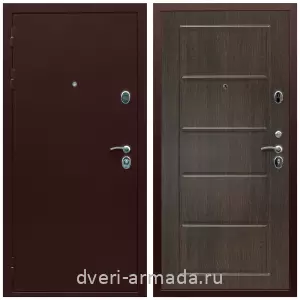 Антивандальные, Антивандальная металлическая  дверь входная Армада Люкс Антик медь / МДФ 6 мм ФЛ-39 Венге с шумоизоляцией с замками высокого класса