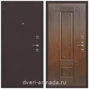 Входные двери с двумя петлями, Дверь входная Армада Комфорт Антик медь / МДФ 6 мм ФЛ-2 Морёная береза