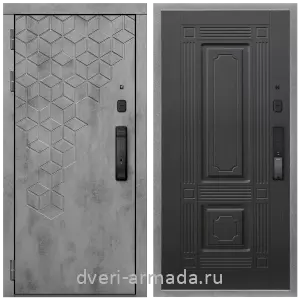 Темные входные двери, Дверь входная Армада Квадро МДФ 16 мм Kaadas K9 / МДФ 6 мм ФЛ-2 Венге
