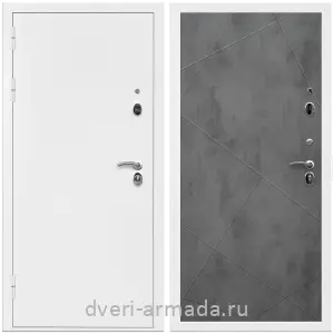 Левые входные двери, Дверь входная Армада Оптима Белая шагрень / МДФ 10 мм ФЛ-291 Бетон темный