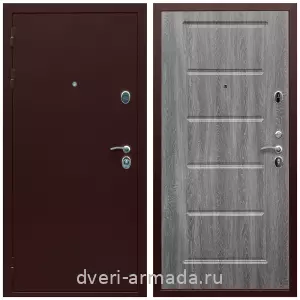 Двери оптом, Металлическая дверь входная в квартиру Армада Люкс Антик медь / МДФ 16 мм ФЛ-39 Дуб Филадельфия графит эконом с замками для застройщика
