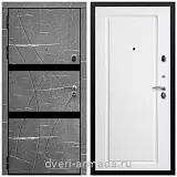Дверь входная Армада Престиж Черная шагрень Торос графит / ФЛ-119 Белый матовый