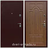 C порошковой окраской, Дверь входная железная Армада Люкс Антик медь / ФЛ-58 Мореная береза с фрезеровкой в квартиру
