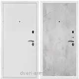 Белые с шумоизоляцией, Дверь входная Армада Престиж Белая шагрень / ФЛ-291 Бетон светлый