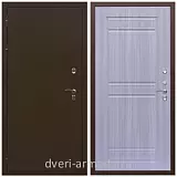 Для коттеджа, Дверь входная в деревянный дом Армада Термо Молоток коричневый/ ФЛ-242 Сандал белый недорого простая в тамбур