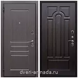 Входные двери МДФ с двух сторон, Дверь входная от производителя Армада Экстра ФЛ-243 Эковенге / ФЛ-58 Венге со вставкой