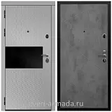 Дверь входная Армада Престиж Черная шагрень МДФ 16 мм Милк рикамо софт / ФЛ-291 Бетон темный