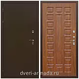 С терморазрывом, Дверь входная теплая уличная для загородного дома Армада Термо Молоток коричневый/ ФЛ-183 Мореная береза