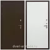 Белые с терморазрывом , Дверь входная уличная в квартиру Армада Термо Молоток коричневый/ Гладкая белый матовый минеральная плита