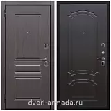 С теплоизоляцией для квартиры, Дверь входная надежная Армада Экстра ФЛ-243 Эковенге / ФЛ-140 Венге с зеркалом